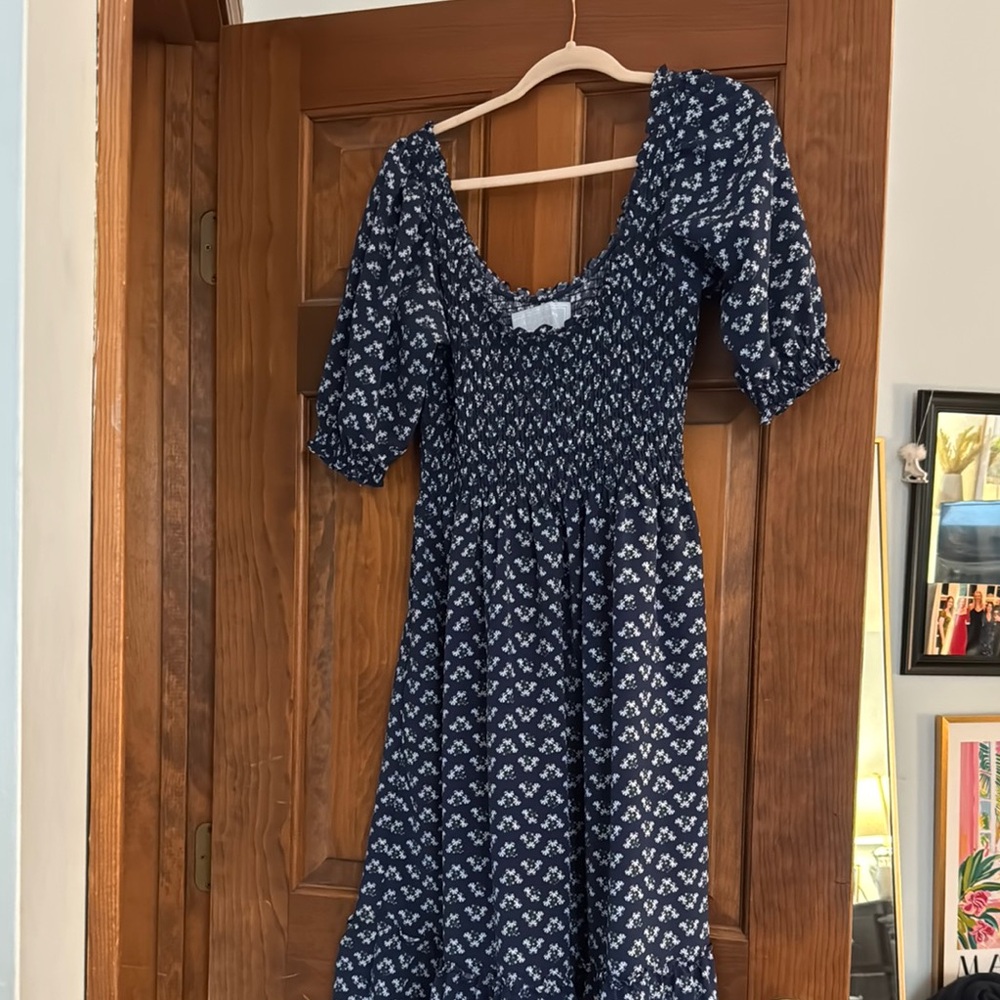 Hill House Louisa Blue Floral Dress